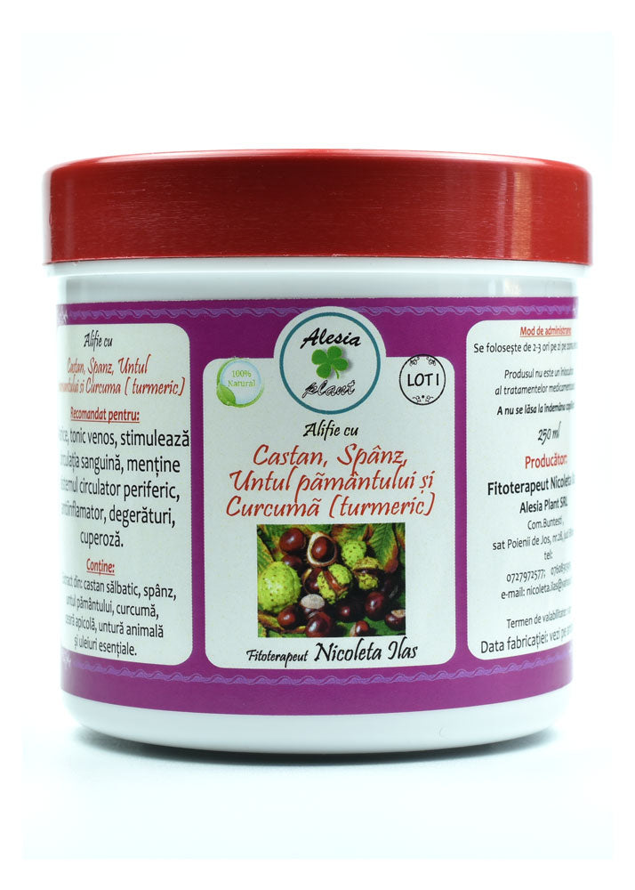 Ointment with Horse Chestnut (Aesculus hippocastanum), Hellebore (Helleborus spp.), Tamus Root (Tamus communis) and Turmeric (Curcuma longa) 250 g
